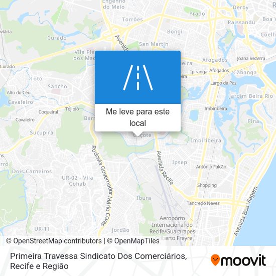 Primeira Travessa Sindicato Dos Comerciários mapa