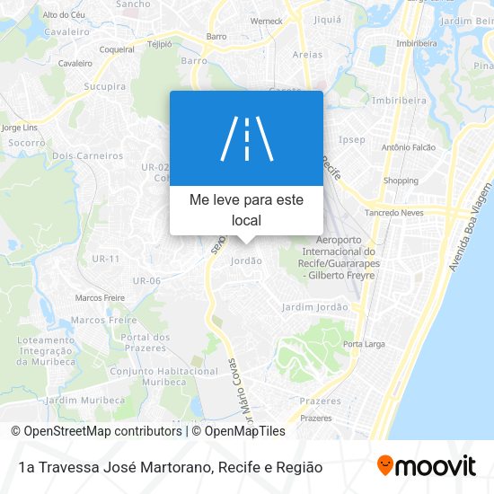 1a Travessa José Martorano mapa