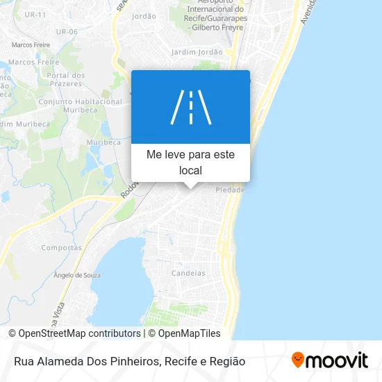 Rua Alameda Dos Pinheiros mapa