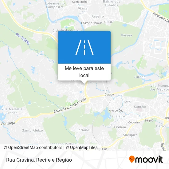 Rua Cravina mapa