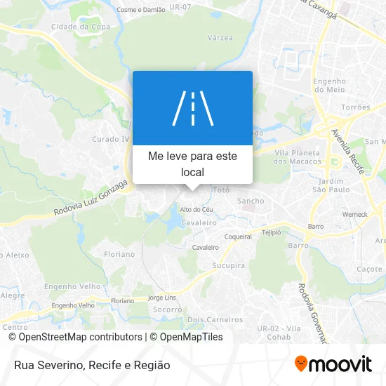 Rua Severino mapa