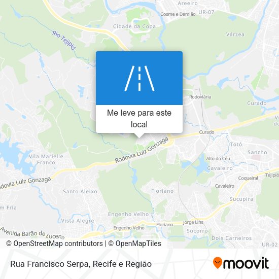 Rua Francisco Serpa mapa