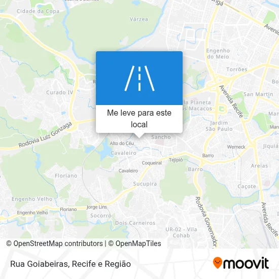 Rua Goiabeiras mapa