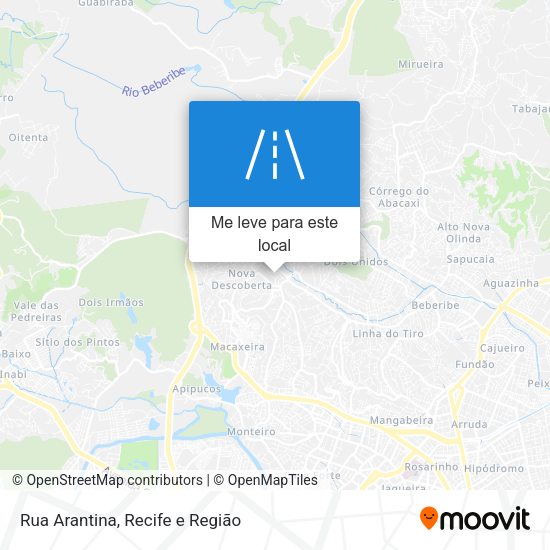 Rua Arantina mapa