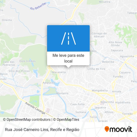 Rua José Carneiro Lins mapa