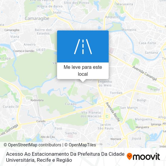 Acesso Ao Estacionamento Da Prefeitura Da Cidade Universitária mapa