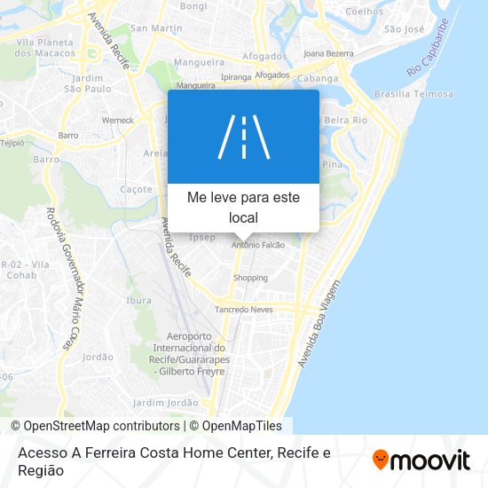 Acesso A Ferreira Costa Home Center mapa