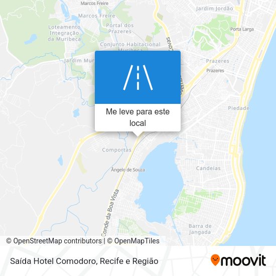Saída Hotel Comodoro mapa