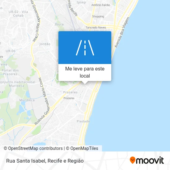 Rua Santa Isabel mapa