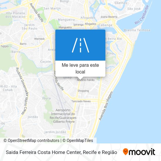 Saida Ferreira Costa Home Center mapa