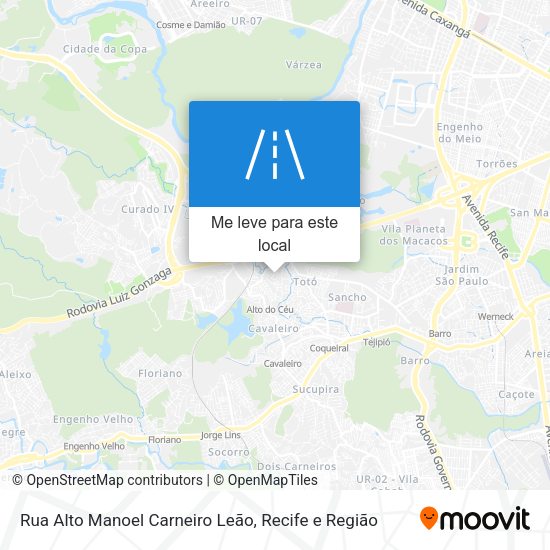 Rua Alto Manoel Carneiro Leão mapa