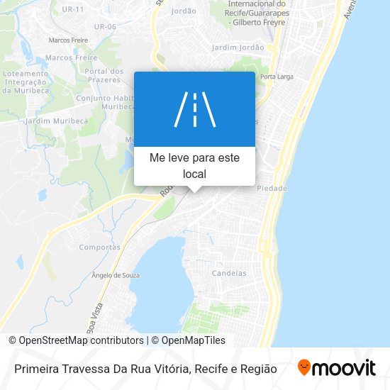 Primeira Travessa Da Rua Vitória mapa