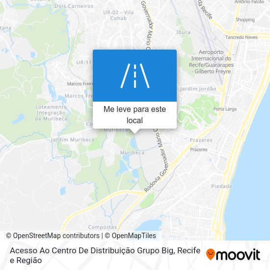Acesso Ao Centro De Distribuição Grupo Big mapa