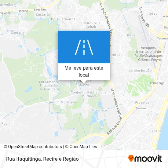 Rua Itaquitinga mapa