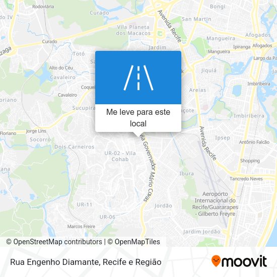 Rua Engenho Diamante mapa