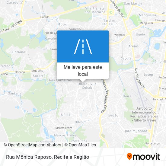 Rua Mônica Raposo mapa