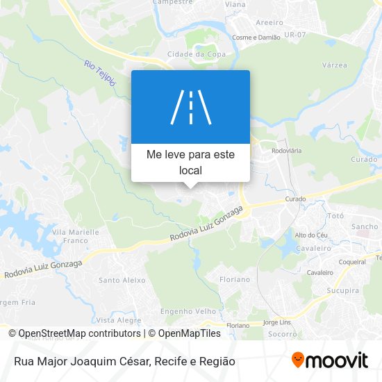 Rua Major Joaquim César mapa