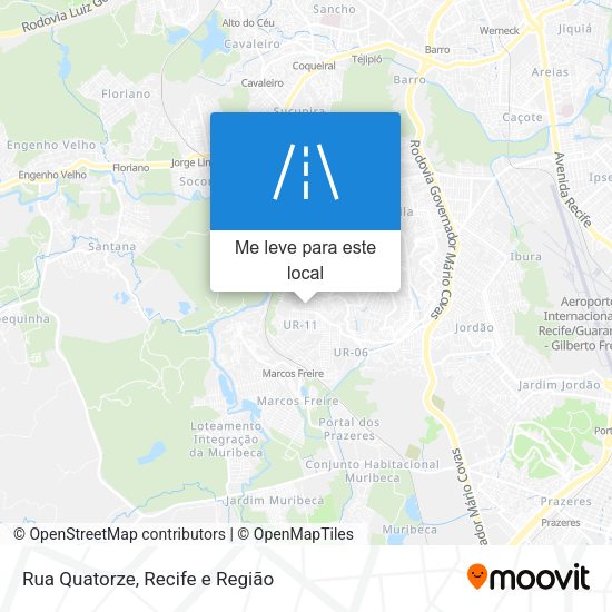 Rua Quatorze mapa