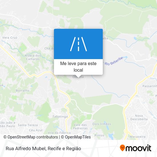 Rua Alfredo Mubel mapa