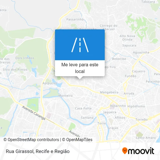 Rua Girassol mapa