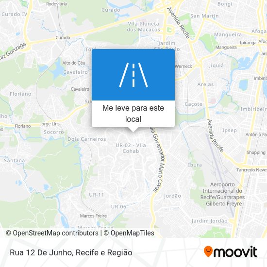 Rua 12 De Junho mapa