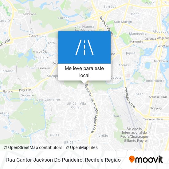 Rua Cantor Jackson Do Pandeiro mapa