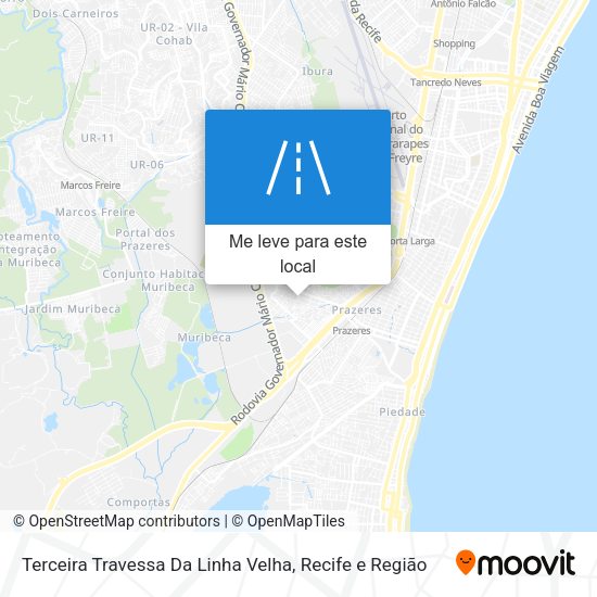 Terceira Travessa Da Linha Velha mapa