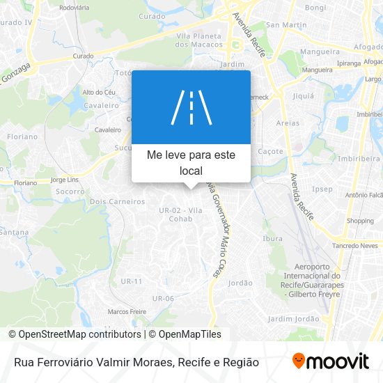 Rua Ferroviário Valmir Moraes mapa