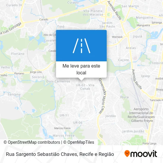 Rua Sargento Sebastião Chaves mapa