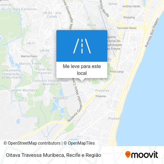 Oitava Travessa Muribeca mapa