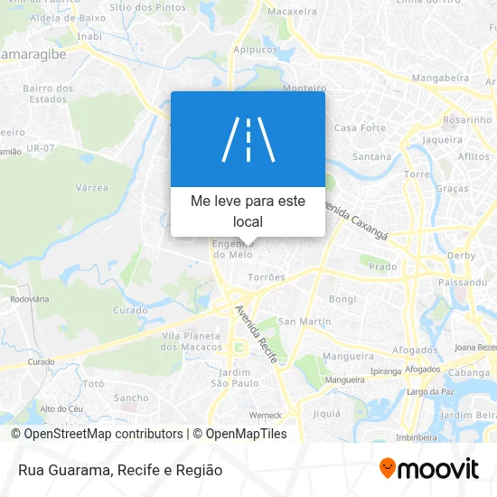 Rua Guarama mapa