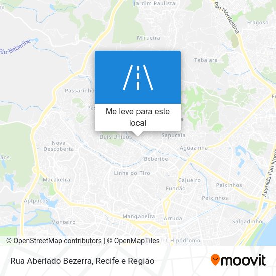 Rua Aberlado Bezerra mapa