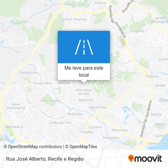 Rua José Alberto mapa