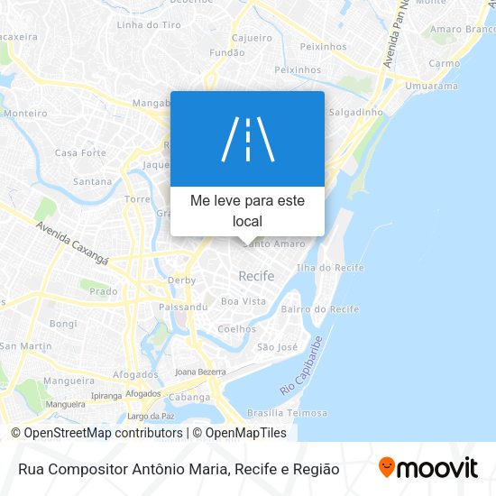 Rua Compositor Antônio Maria mapa