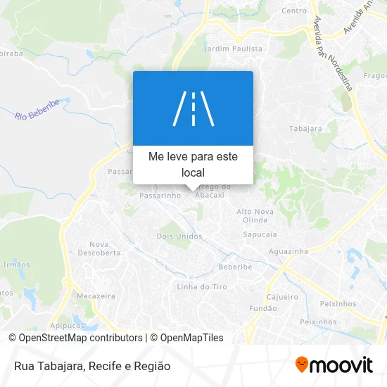 Rua Tabajara mapa