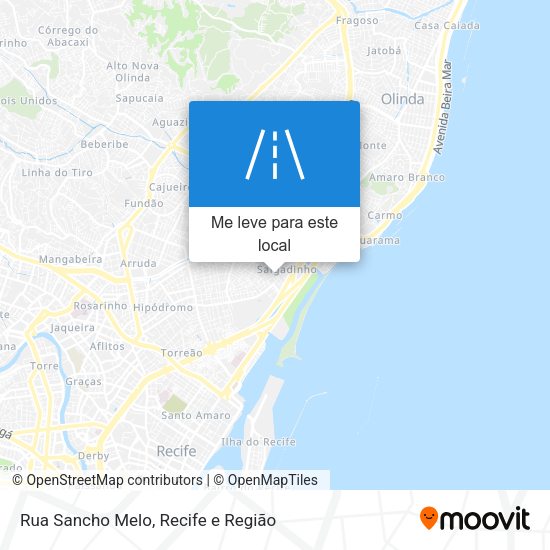 Rua Sancho Melo mapa