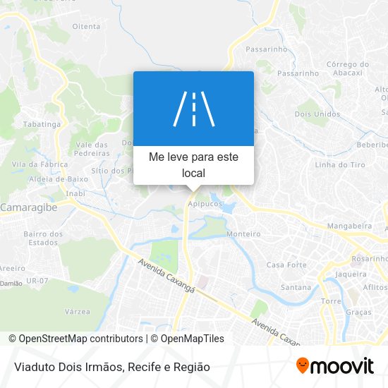 Viaduto Dois Irmãos mapa