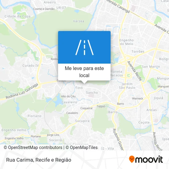 Rua Carima mapa