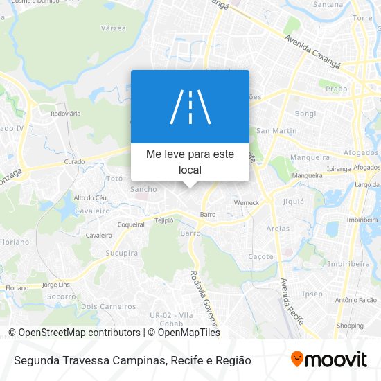 Segunda Travessa Campinas mapa
