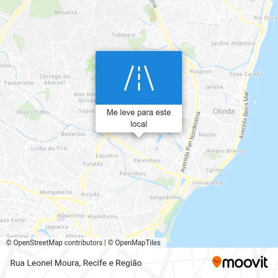 Rua Leonel Moura mapa