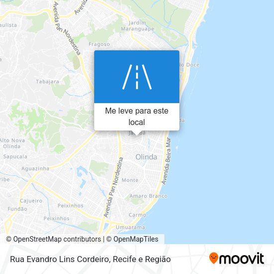 Rua Evandro Lins Cordeiro mapa