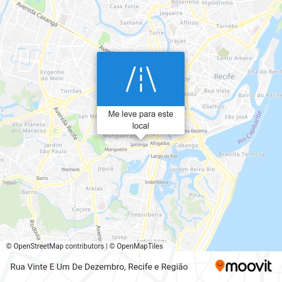 Rua Vinte E Um De Dezembro mapa