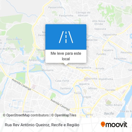 Rua Rev Antônio Queiroz mapa