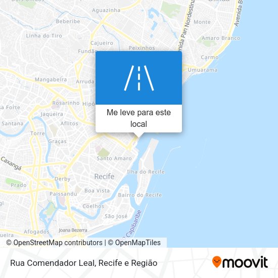 Rua Comendador Leal mapa