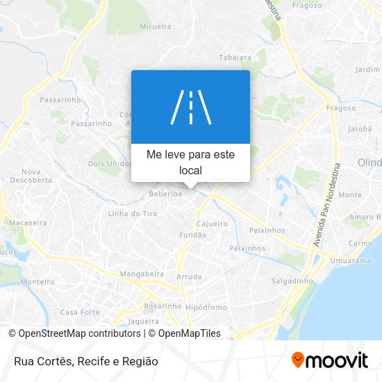 Rua Cortês mapa