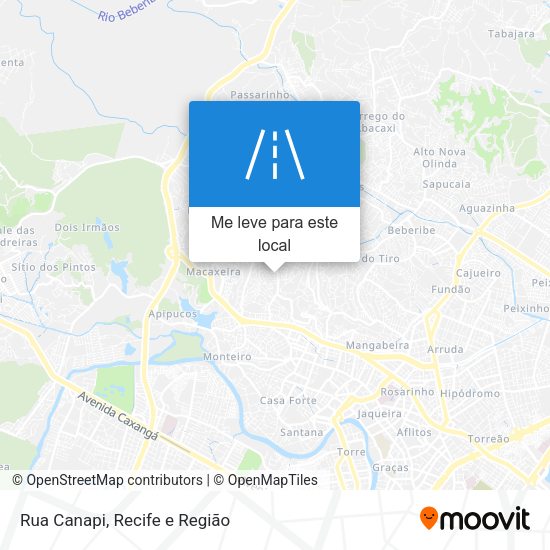 Rua Canapi mapa