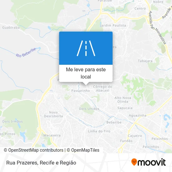Rua Prazeres mapa