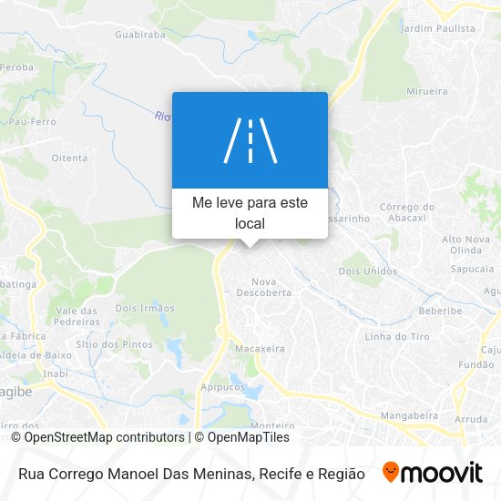 Rua Corrego Manoel Das Meninas mapa