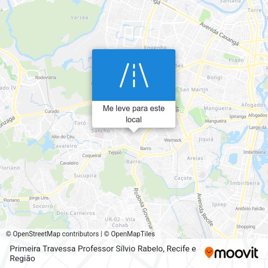 Primeira Travessa Professor Sílvio Rabelo mapa