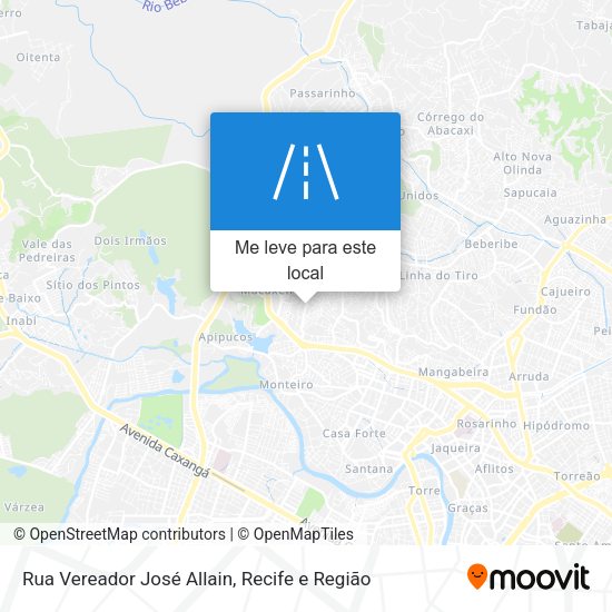 Rua Vereador José Allain mapa